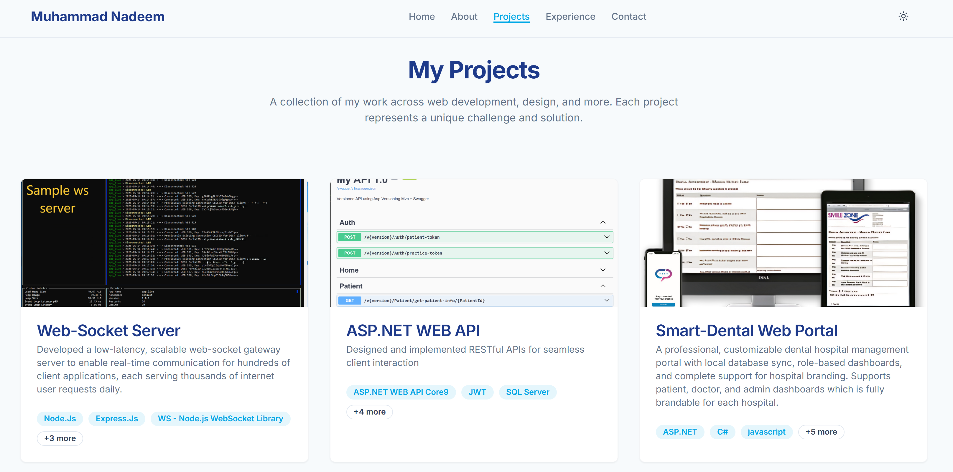 Portfolio Website with Admin Dashboard screenshot 1