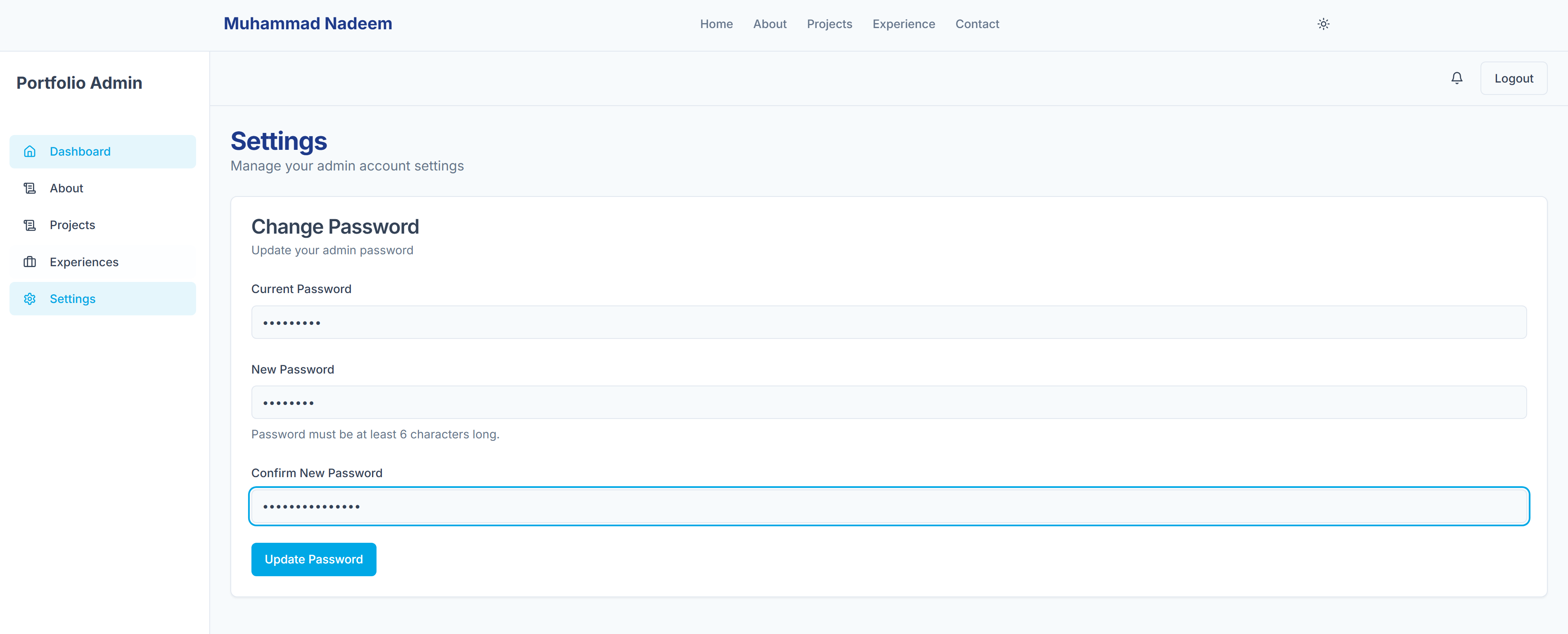Portfolio Website with Admin Dashboard screenshot 7