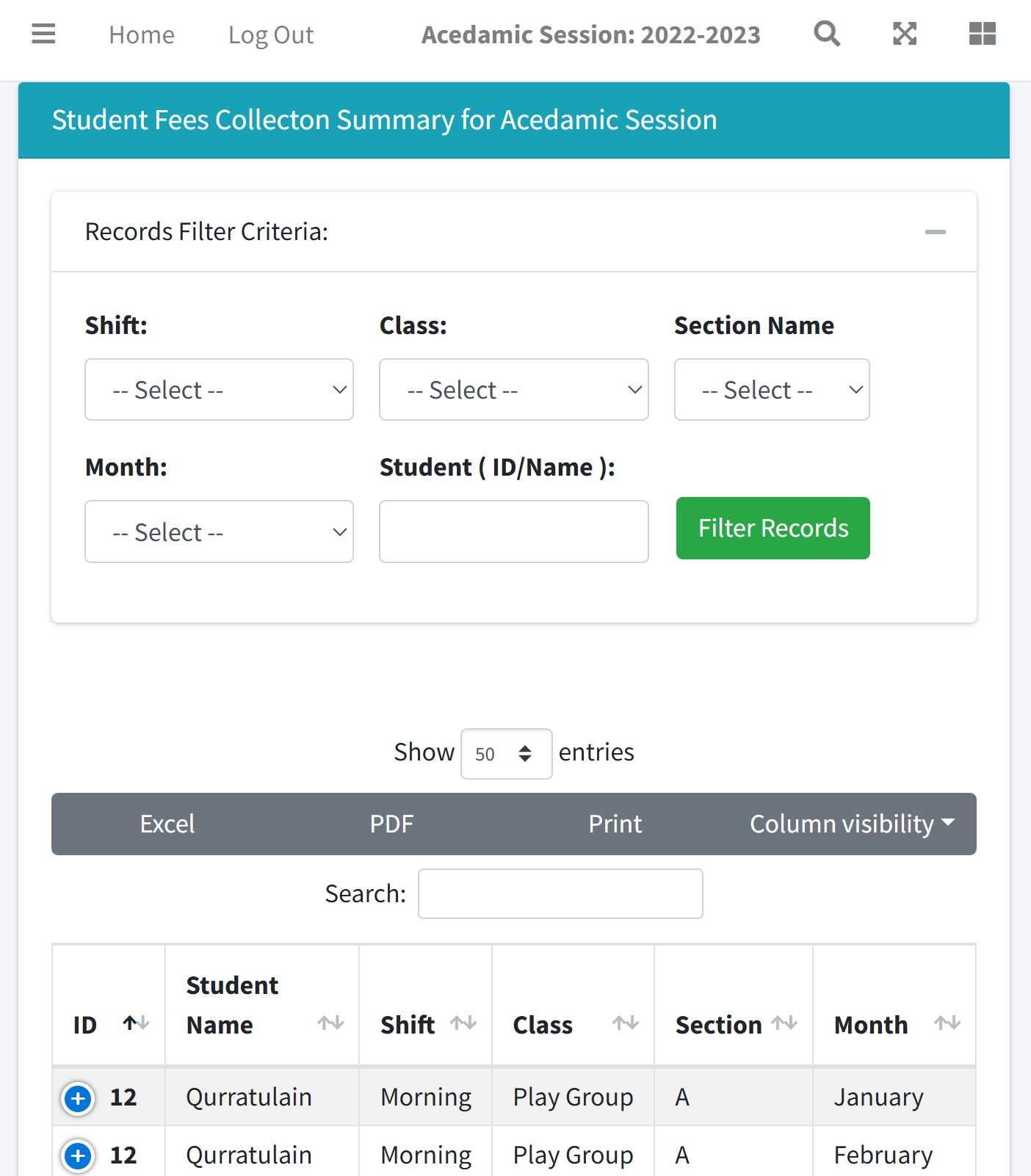 School CMS Web App screenshot 10