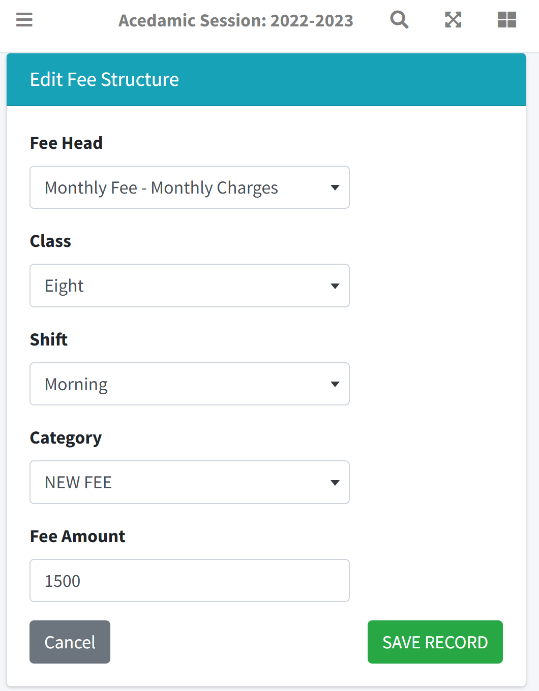 School CMS Web App screenshot 3