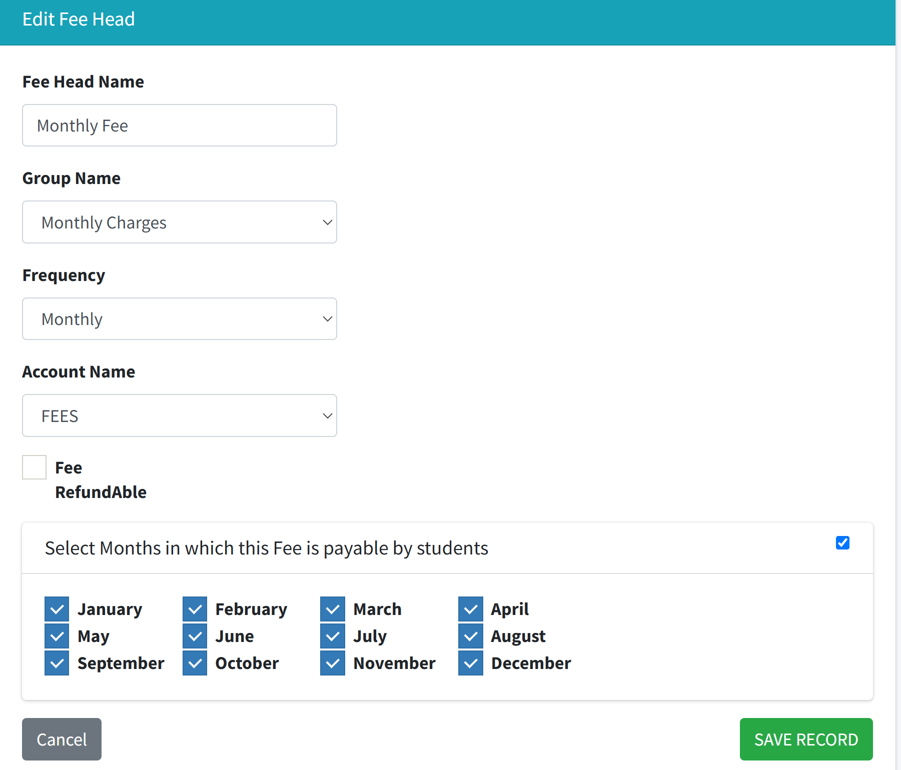 School CMS Web App screenshot 6