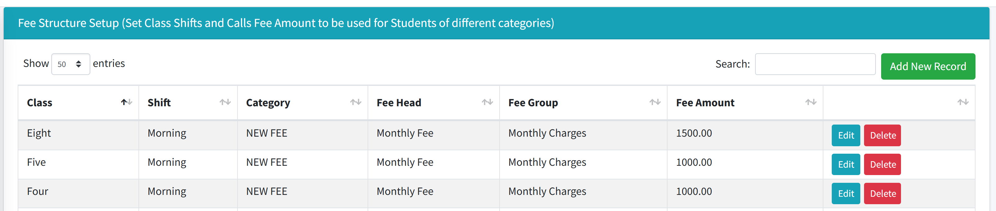 School CMS Web App screenshot 2