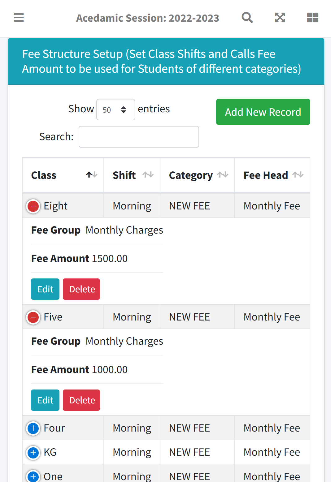 School CMS Web App screenshot 4