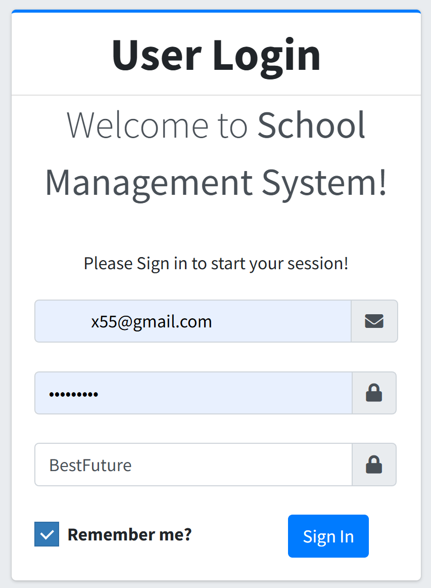 School CMS Web App screenshot 1