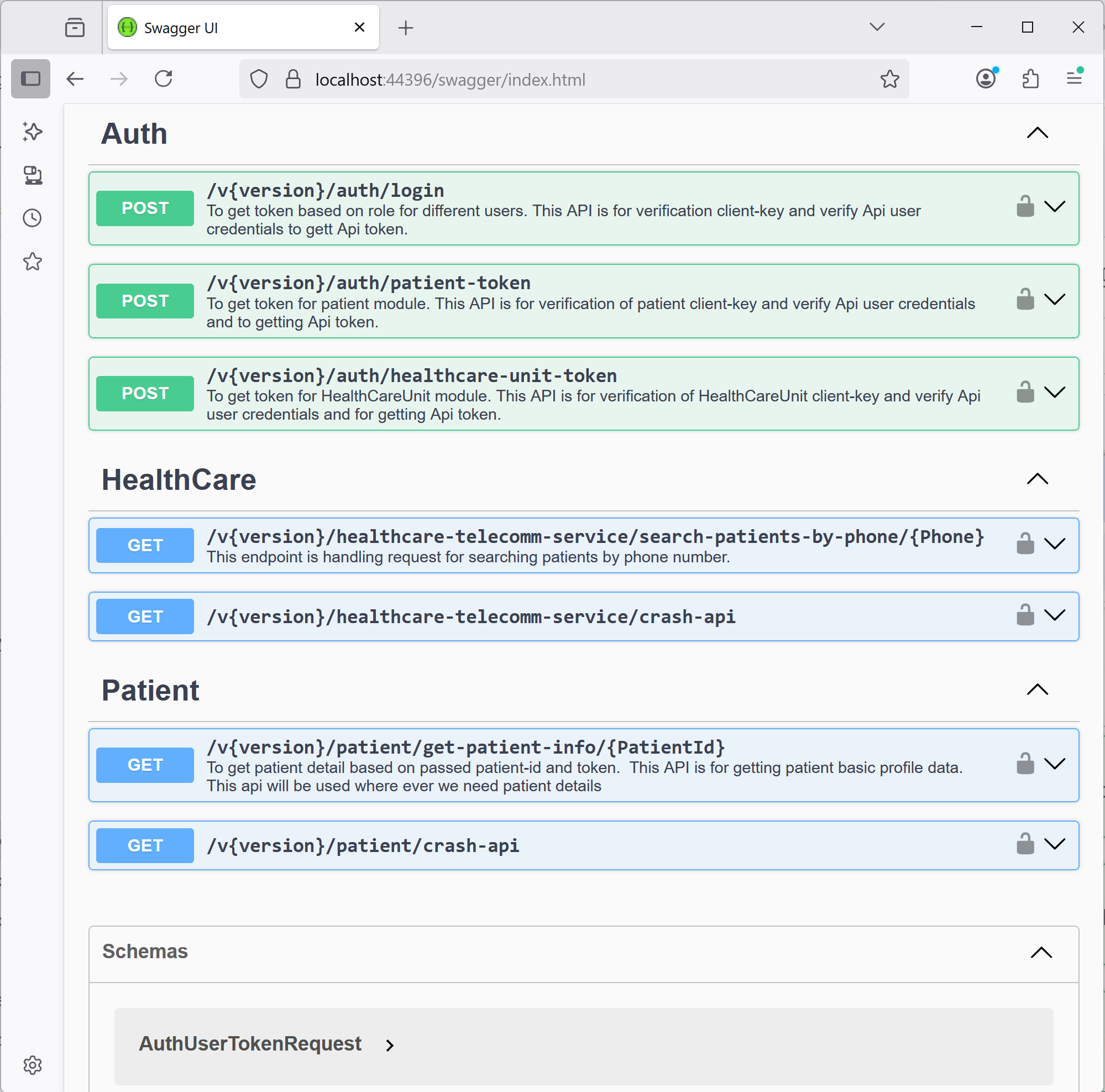 Dental Web API Gateway