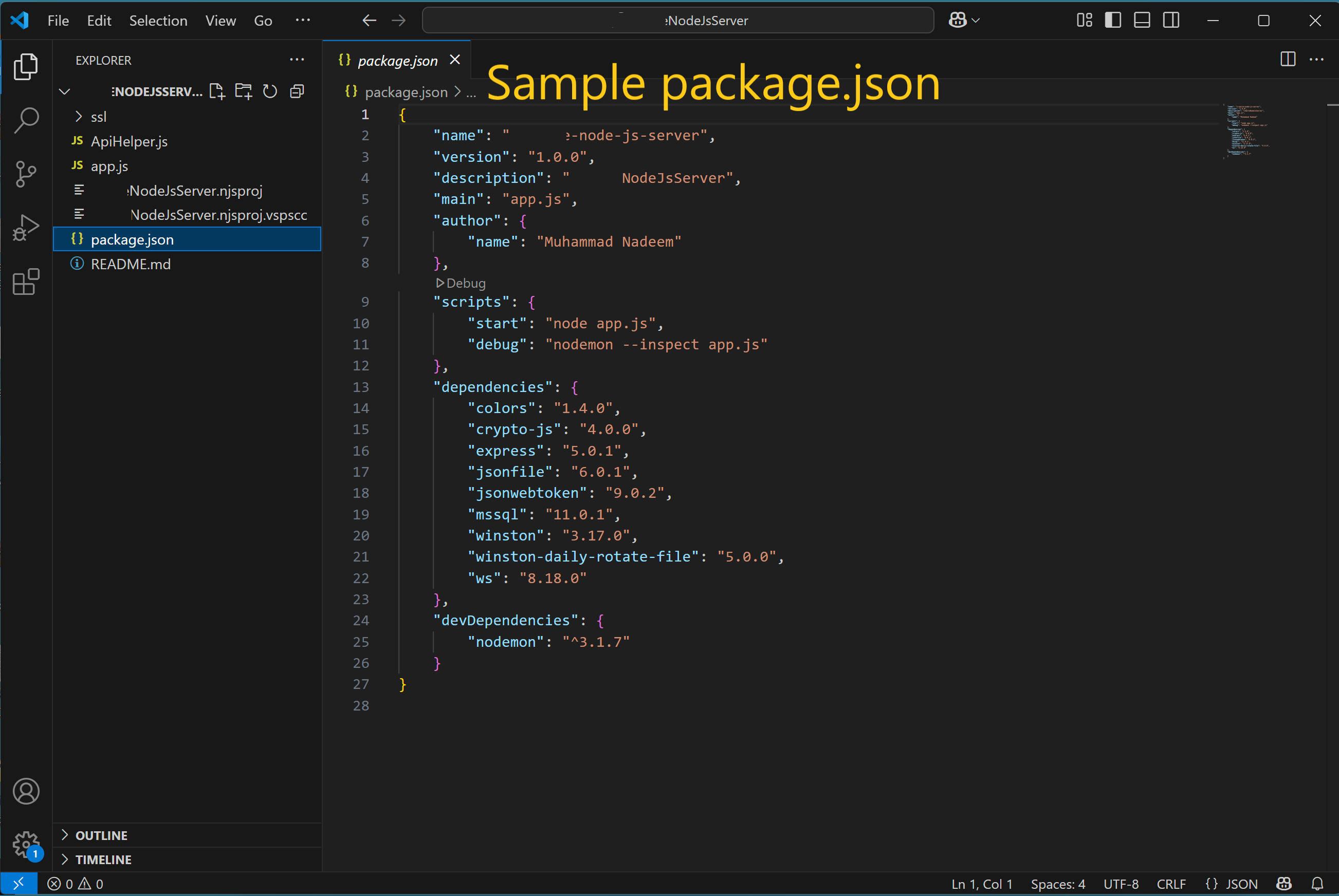 Node.js WebSocket & REST API Microservice screenshot 5